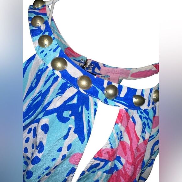 Beautiful Lilly Pulitzer Rogan Resort White She She Shells Silk Top Starfish sz - Picture 6 of 6